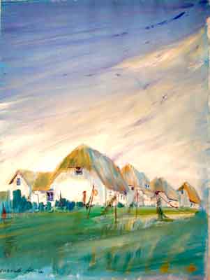 Fischerhuser auf Hiddensee 46x62